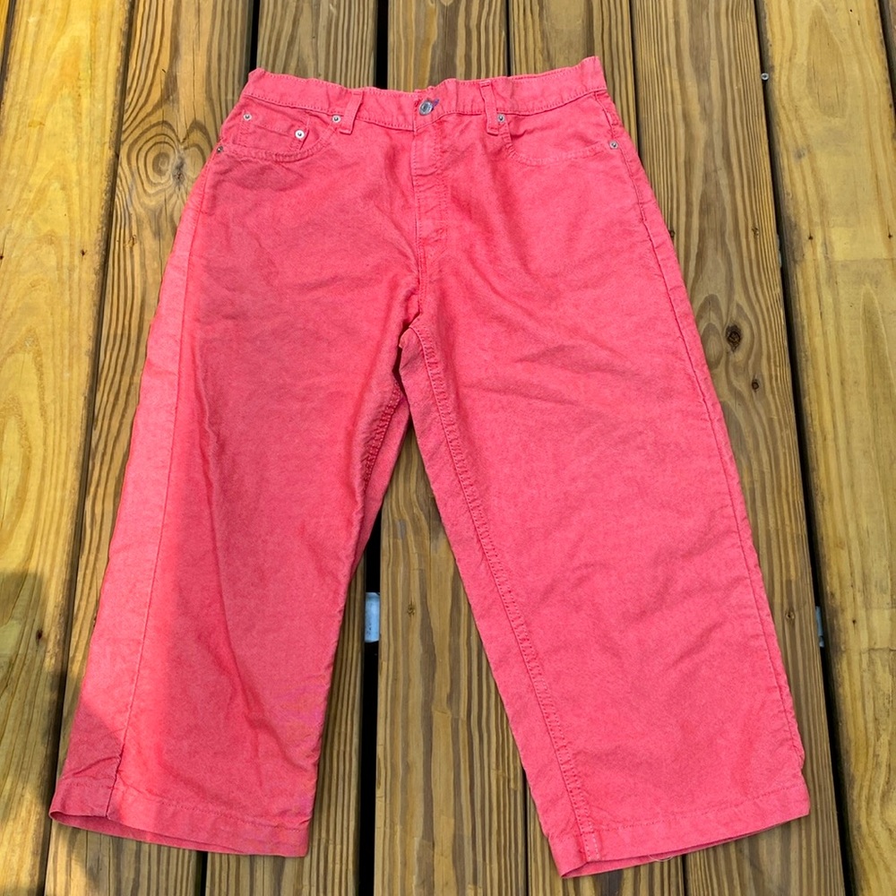 Levi’s Womens Vintage Crop Straight leg Jeans Red 14 Denim USA - Picture 4 of 14